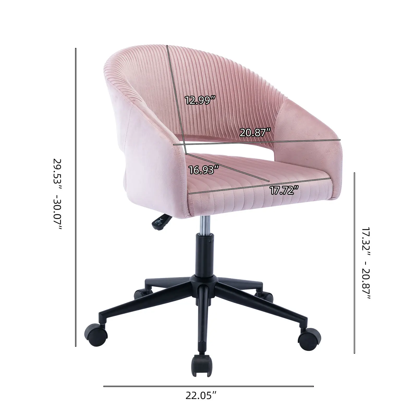 Pink Home Office Task Chair Wheels Modern Chair With Arms Adjustable Height Computer Chair Make Up Dressing Chair Home Furniture home office chair