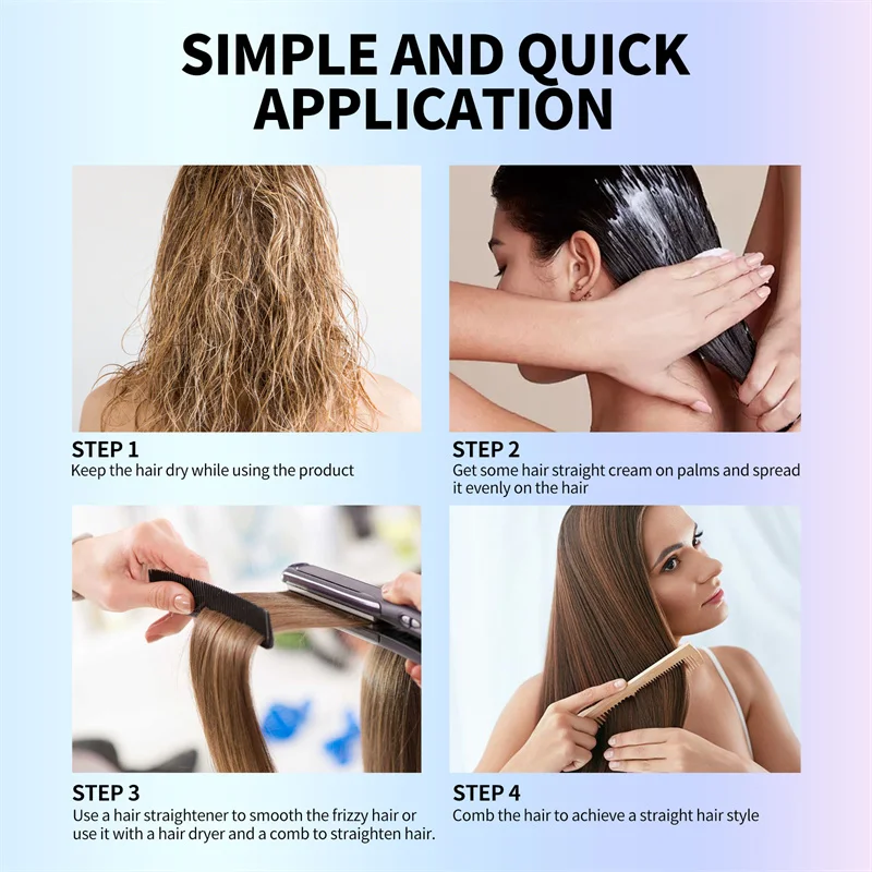 Keratin Hair Straightening Cream Hair Repair Conditioner For