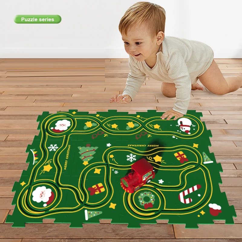 

Logic Board Game for Kids Puzzles Track Cars Race Car Play Set Track Toy Slot Rail Toys for Kids Boy Monetssori Educational Toys