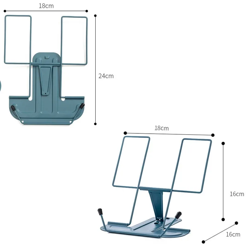 Simple Metal Reading Stand Bookends Folding Tablet Phone Holder Portable Book Holder Cookbook Stand Music Stand