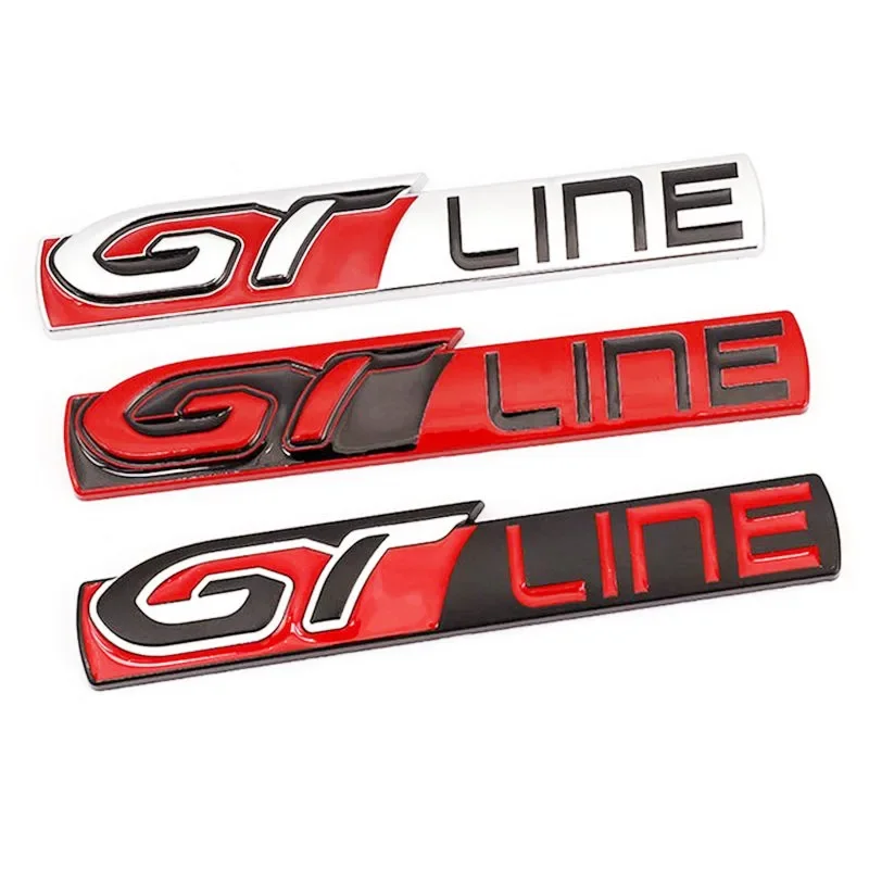 3D Metal Gt Line Logo Car Fender Trunk Badge Decalcomania Per Peugeot 5008 308 3008 108 208 508 2008 Gt Line Emblem Sticker Accessori
