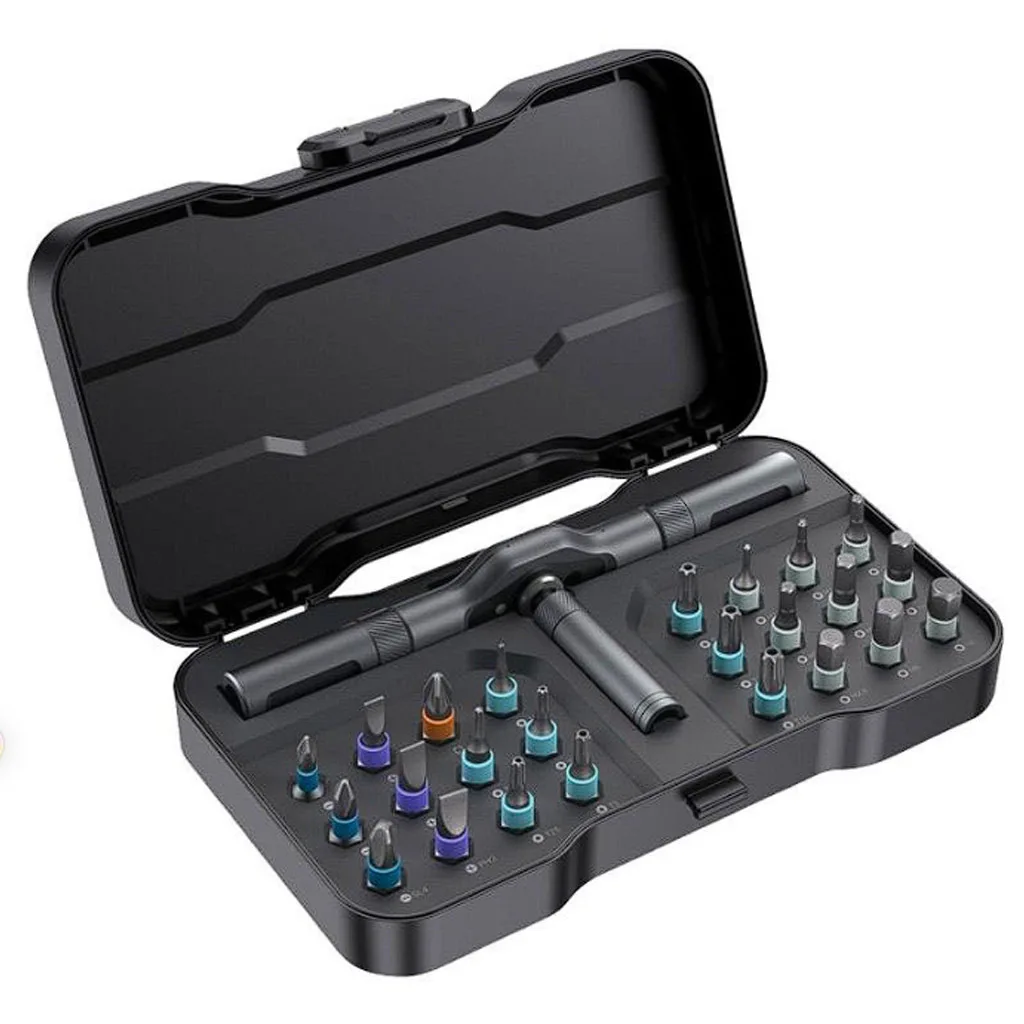 24-in-1 Multifunktionaler Ratschenschlüssel-Schraubendreher-Satz mit Magnetbits, Präzisions-Handwerkzeugset für Haushalt, DIY & Reparaturen – Detail 1