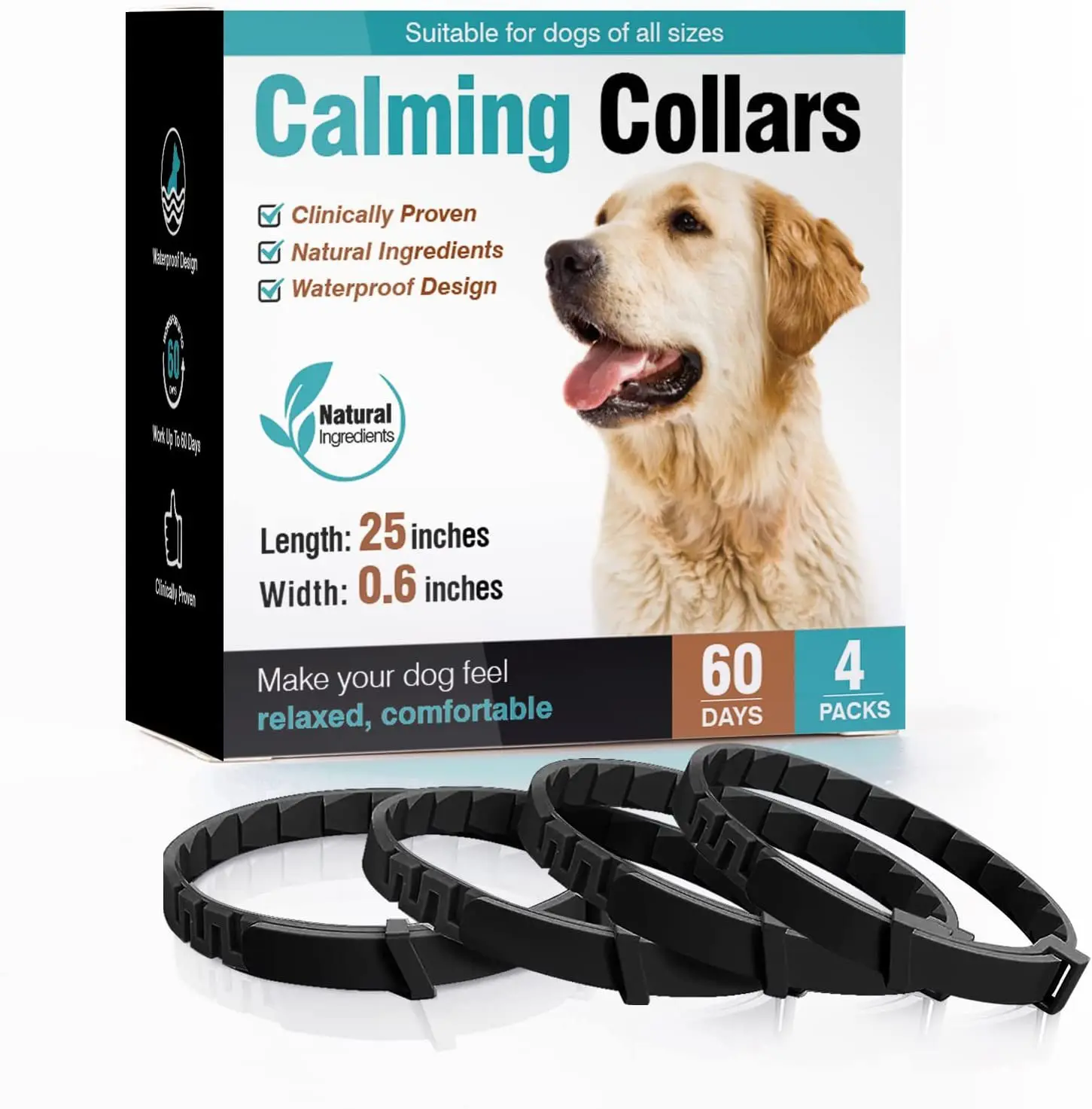 4Pc Dog 62cm-Black