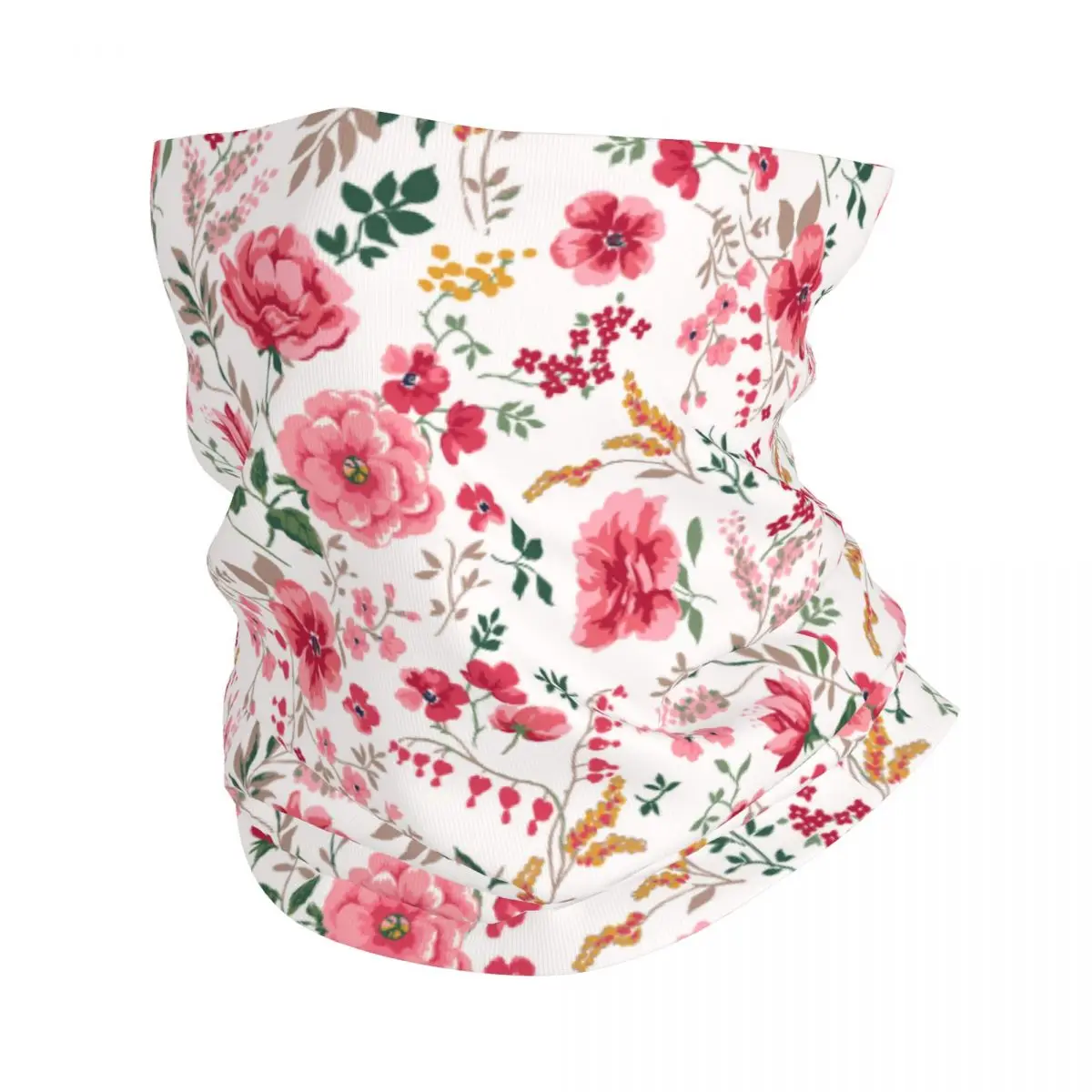 

Trendy Floral Pattern Bandana Neck Gaiter Printed Pink Flowers Balaclavas Wrap Scarf Warm Headwear Riding Men Adult Breathable