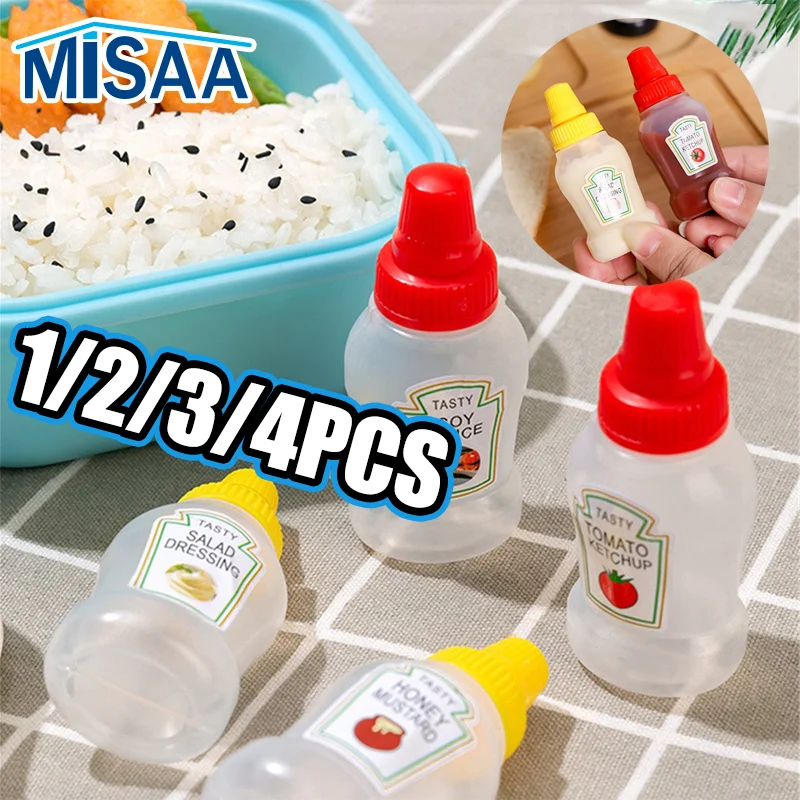 Mini Condiment Squeeze Bottle Box Salad Dressing Ketchup Squeeze Jar Container Plastic Portable Lunch Box 1-4PCS condiment squeeze bottle seasoning squeeze bottle condiment squeeze bottles salad dressing jar