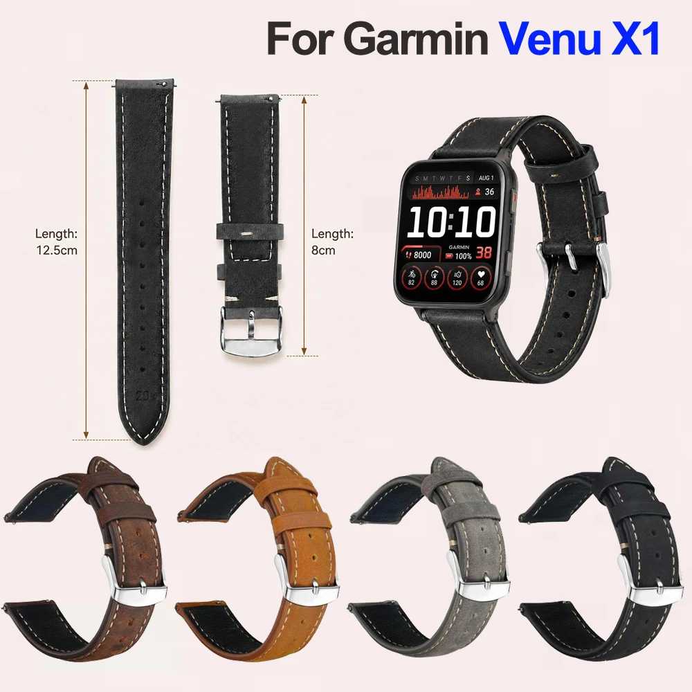 Retro Vegan Leather Watch Strap - Detachable Wrist Band