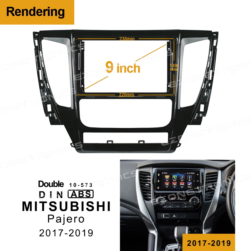 

2din1Din автомобильная DVD рамка аудио адаптер приборная панель 9 дюймов для MITSUBISHI Pajero 2017-2019 двойной Din радио плеер