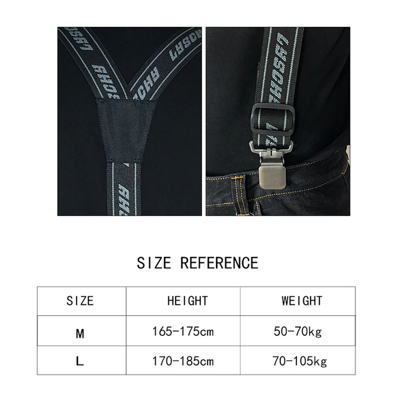 Motorcycle Y-back Riding Suspender Duty Braces Pant Suspenders Elastic Adjustable Straps For Motorbike Racing Pants Suspender