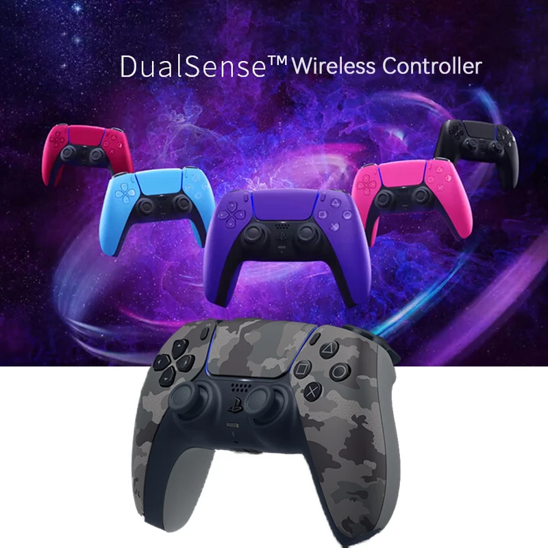 PS5 Gray Camouflage DualSense PS5 Controller, Console Cover, and Pulse 3D  Headset Collection