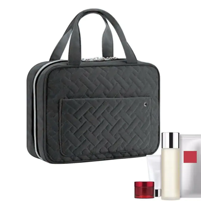 

Makeup Pouch Travel Cosmetic Pouch Large Capacity Makeup Case With Portable Handle For Skincare Toiletries Shampoo Birthday