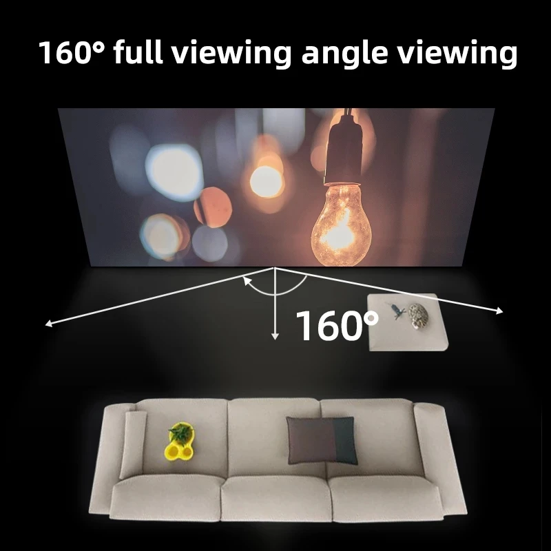Projector Screen Salange White Grid Anti-Light 16:9 For Home 72 84 100 120 130 Inch Portable Reflective Cloth