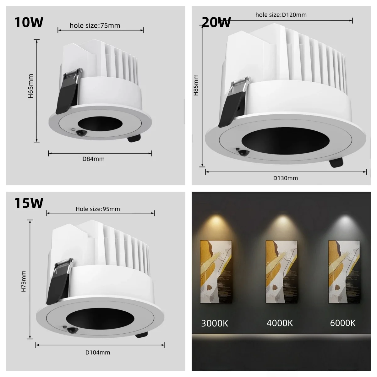 LED PIR Motion sensor Anti-glare Downlight 10W 20W 30W thick aluminum Spotlight for Hallway Corner Stair Night Light AC220V