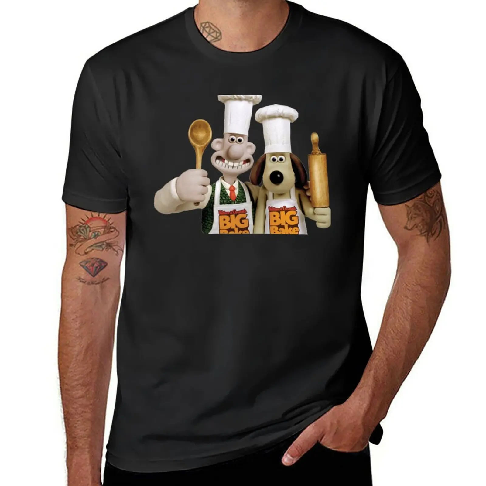 

Two Dog Chef Cooking Together Cartoon T-Shirt boys whites aesthetic clothes Aesthetic clothing tees mens t shirt graphic