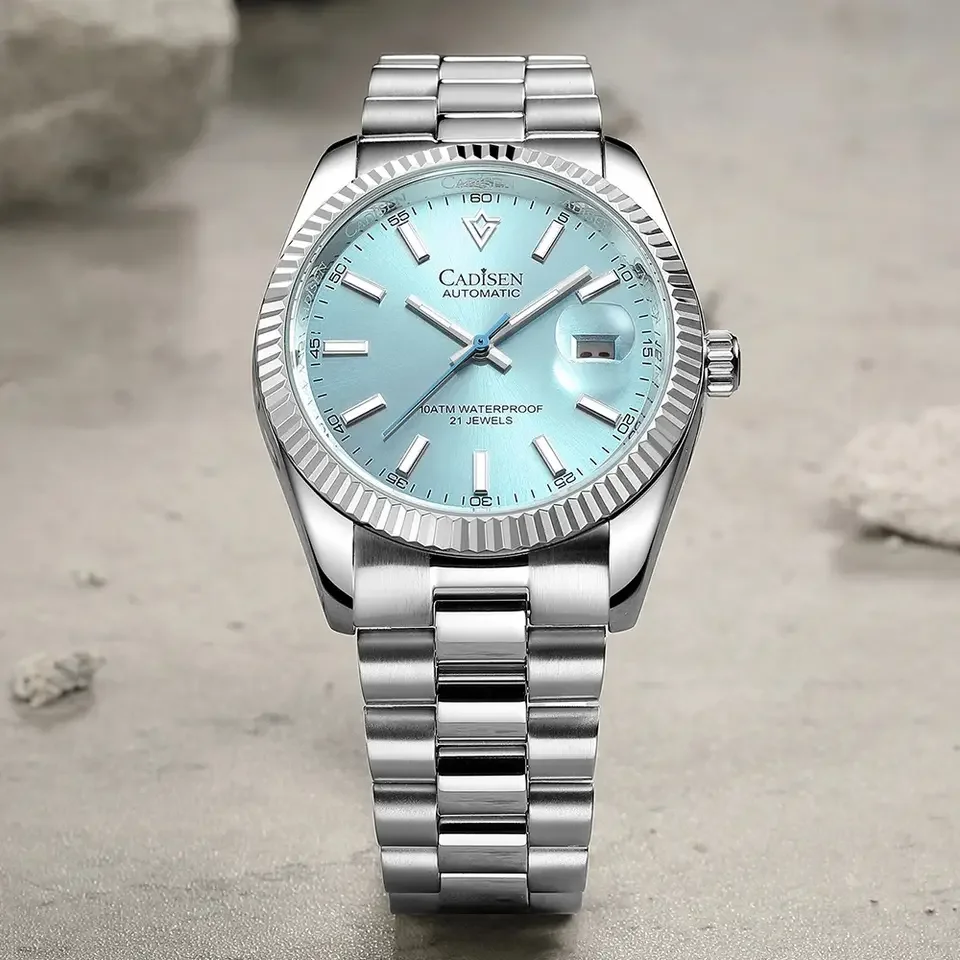 CADISEN New DD40 Men Mechanical Watch Luxury Sapphire Glass AR Coating Automatic Watch 100M Waterproof C3 Luminous Watches