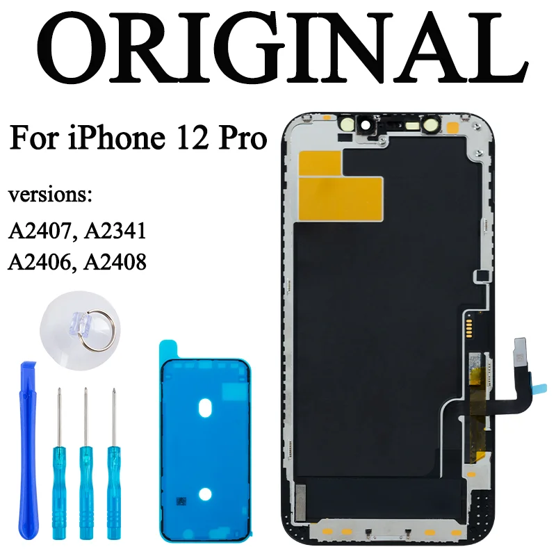 IPhone 12 Pro,a2407,a2341,a2406,a2408用の交換用LCDタッチ