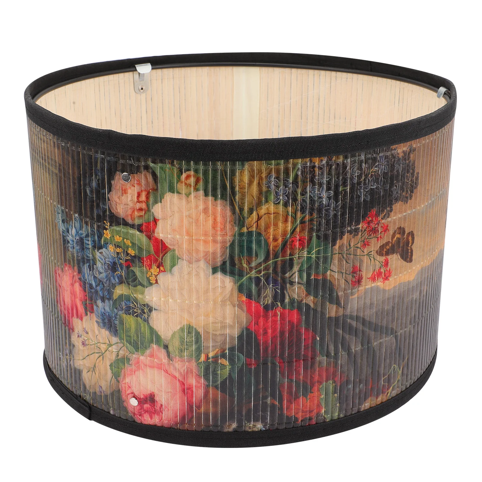 

Vintage Drum Lamp Shade Assembly Required Lampshade Metal Clip On Bulb Barrel Light Cover