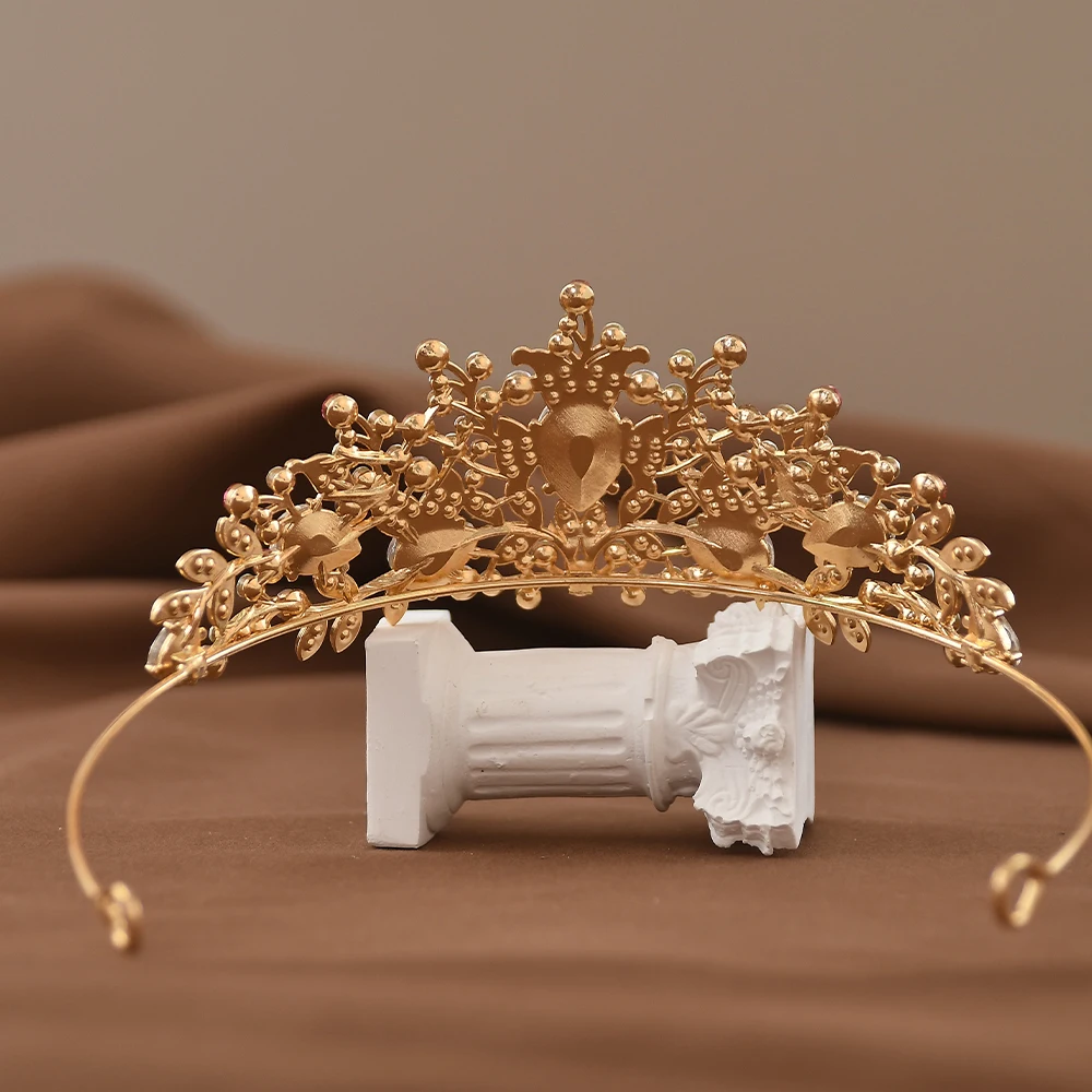 Diadema da sposa in cristallo argentato e fascia per capelli con corona per le donne accessori per capelli da sposa con strass per la festa della sposa