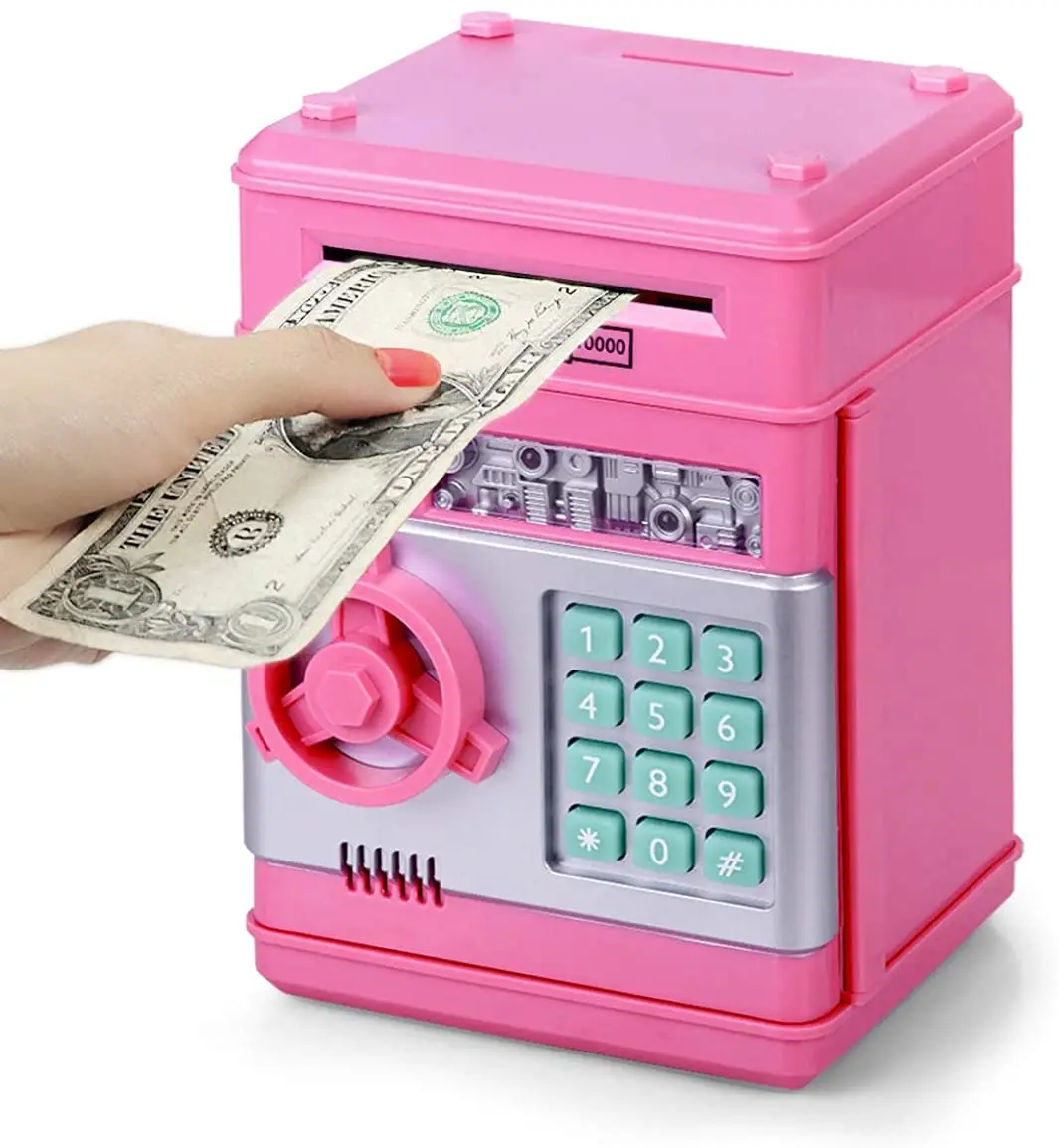 

Electronic Piggy Bank ATM Password Cash Box Cash Coin Savings Box ATM Bank Safe Deposit Banknotes Children's New Year Gift