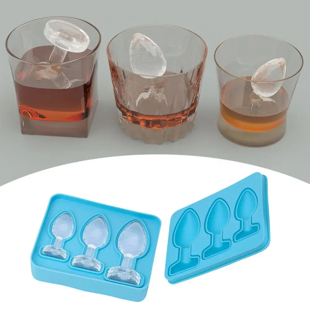 Butt Plugging Shaped Ice Tray Humorous Drinkware Accessory Humorous Butt Plugging Ice Cube Tray for Whiskey Cocktails for Party