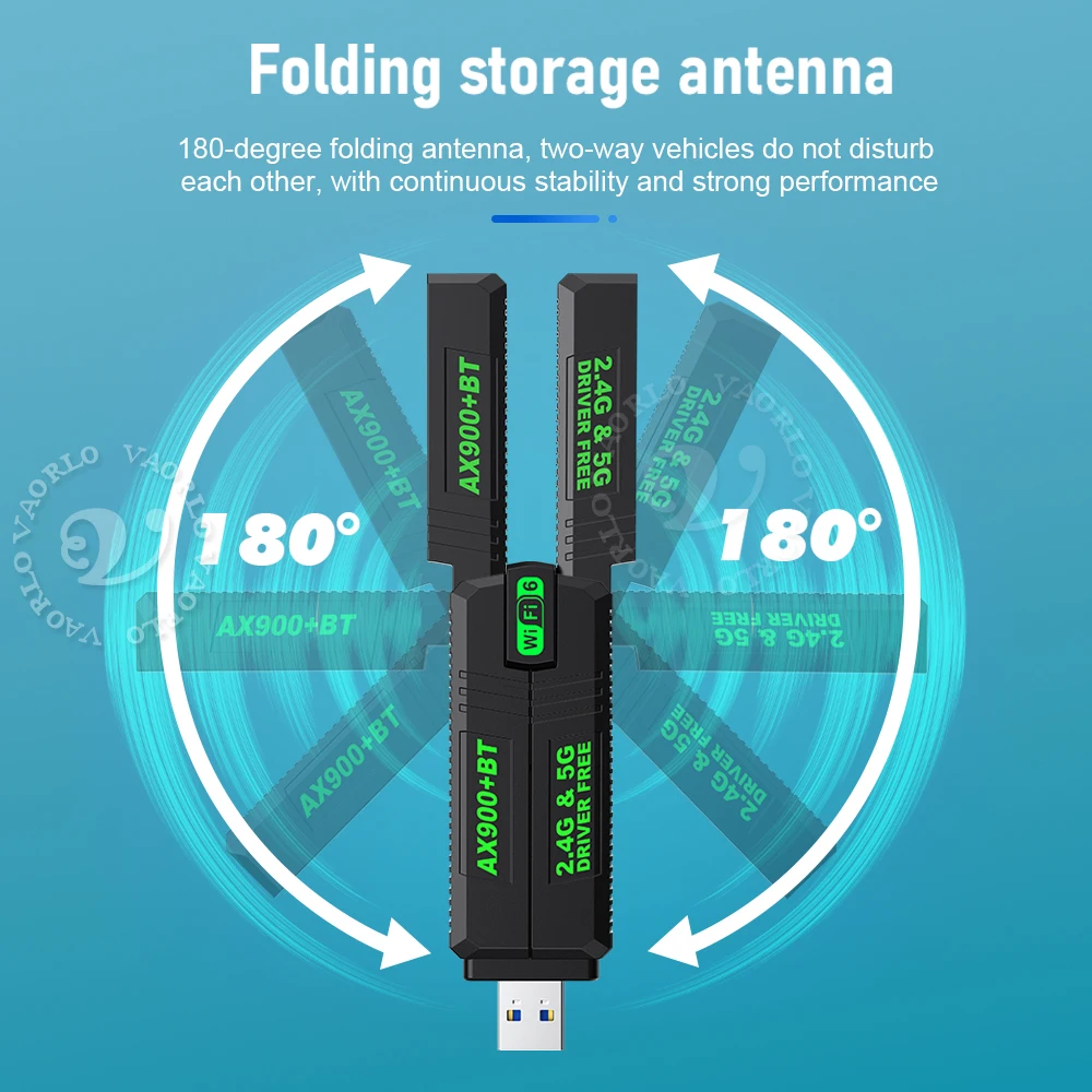 2 IN 1 Wi-Fi 6 USB Bluetooth 5.4 듀얼 밴드(2.4G&5G) 4 안테나 어댑터 900Mbps WIFI 6 802.11AX 무선 네트워크 카드 수신기(Windows 10/11용) MU-