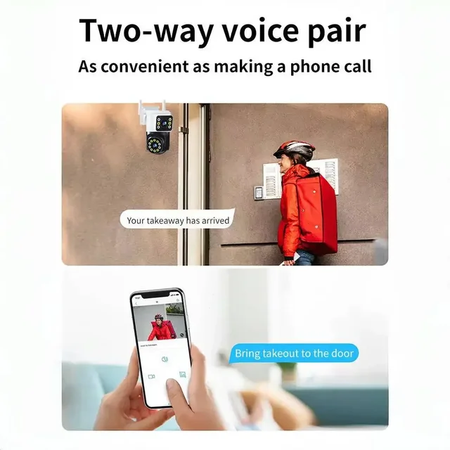 4MP 390Eyes Tuya APP Dual Lens Full Color Wireless PTZ Intercom IP Dome Camera AI Humanoid Detection CCTV Baby Monitor TC193 5