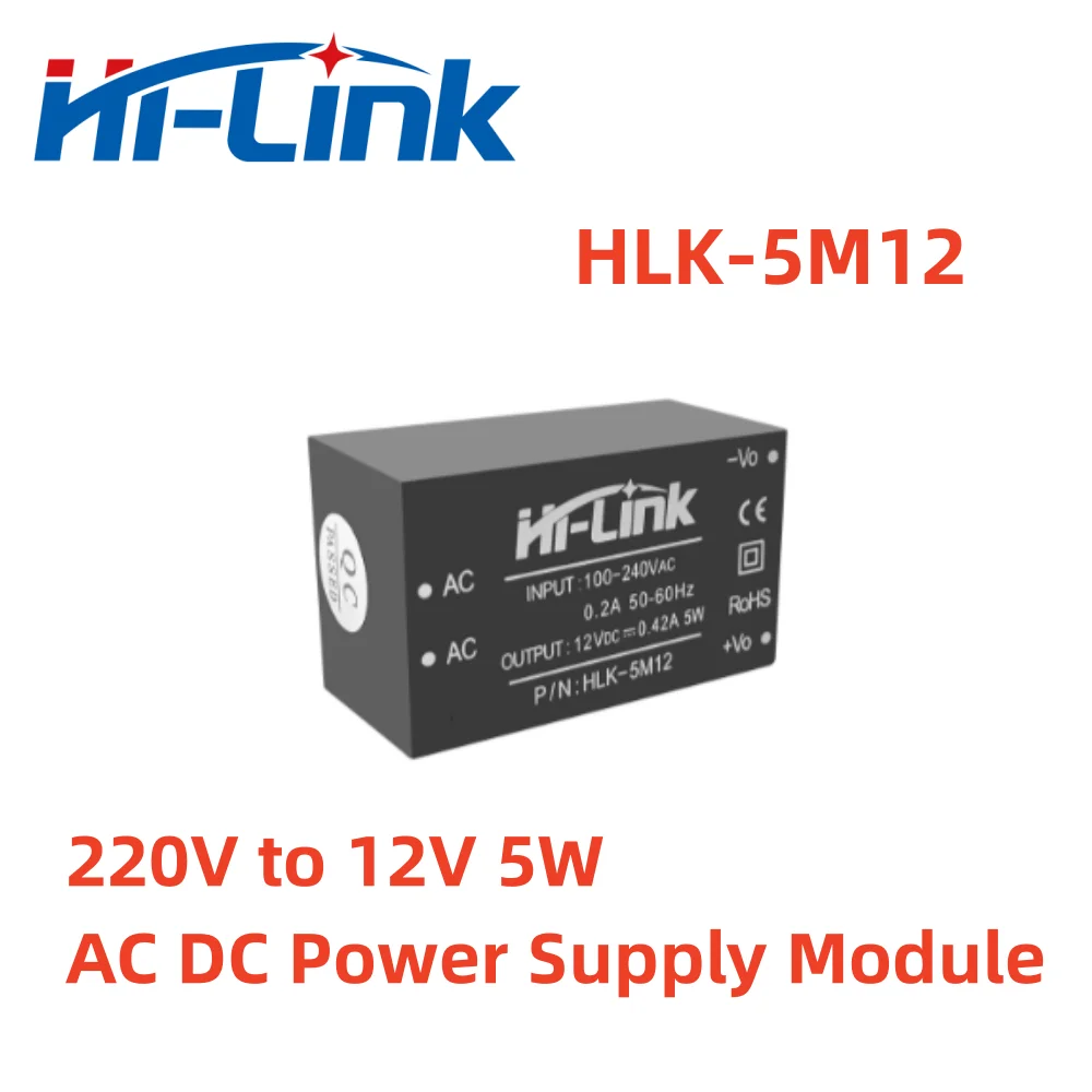 Hilink 5M05 AC DC 220V to 3.3V 5V 9V 12V 15V 24V 5W Power Supply Module HLK-5M05 Adjustable Step Down Converter Smart Home switching power supply power supply power adapter