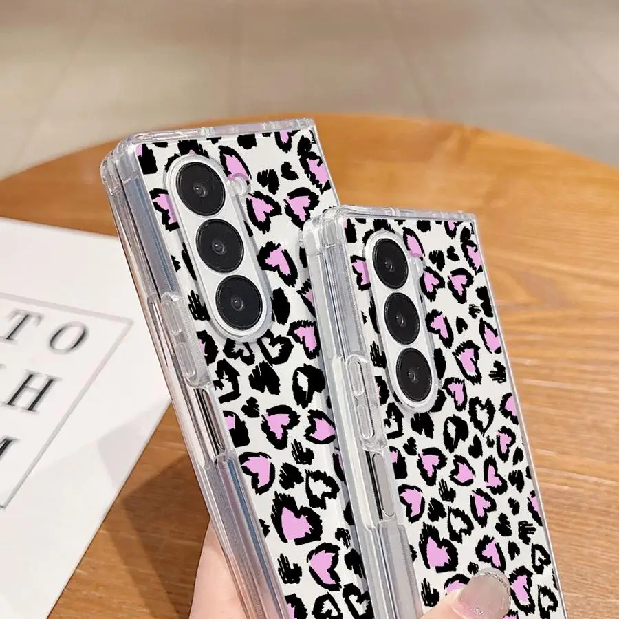 Leopard Print Pink Love Back Phone Cover