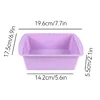 1/4Pcs Silicone Square Cake Plate Non-Stick Brownie Pot with Anti-Slip Handle Oven and Air Fryer Safe Perfect for Baking Cakes 6