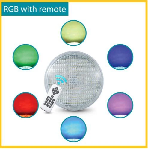 Lámparas LED subacuáticas Par 56 para piscinas, IP68, CA 12 V, luces LED RGB, luz impermeable cambiable de color, reemplaza la lámpara halógena