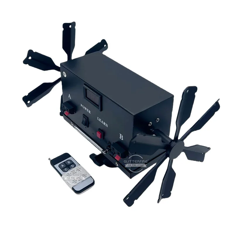 Wireless remote control double wheel cold fountain stage effect machine hand held cold fountain machine