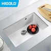 HIGOLD 30 Inch Kitchen Quartz Sink Single Bowl Topmount & Undermount Sink White Black Colorful Quartz High-Value Sink 2