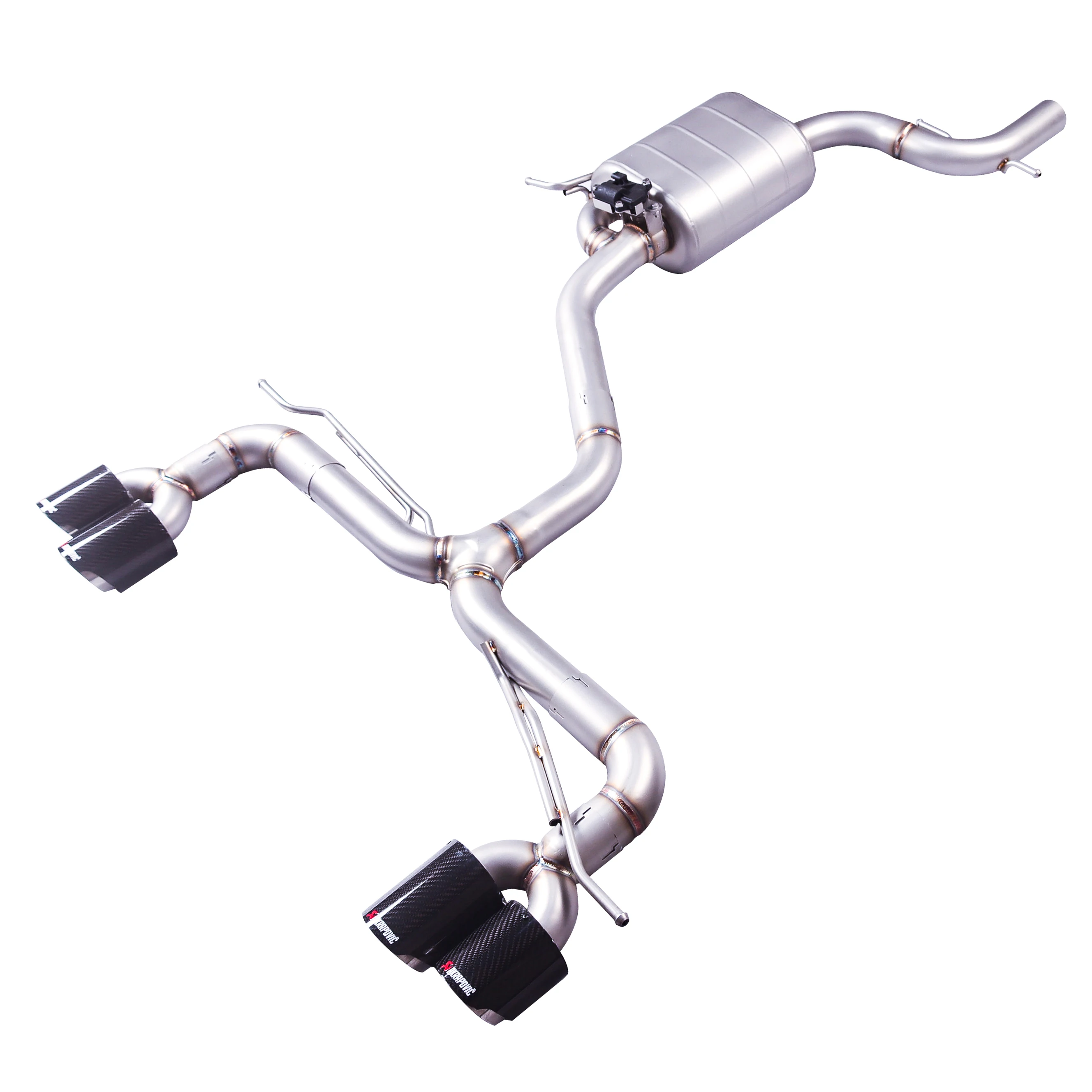 Catback exhaust muffler 304 stainless steel remote control electric valve exhaust system Suitable for Volkswagen Scirocco