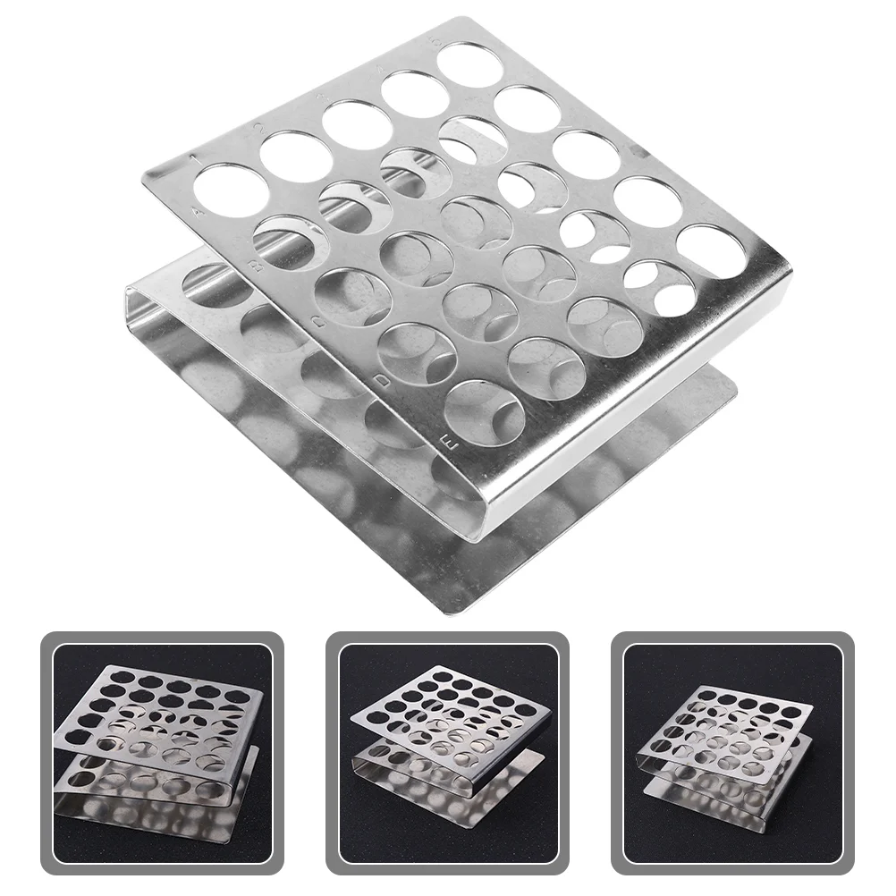 

Metal Test Tube Stand Z Shaped Laboratory Test Tube Holder 25-holes Test Tube Rack