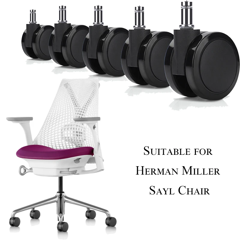 Universal Office Chair Rodízio Giratório Wearable pu Tpu Suave Girar Rolos Mudo Móveis Hardware M11 50 mm 60 mm