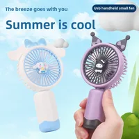 Small Fan Desktop Handheld Cartoon Cool Mini Practical Electric Fan Charging Portable Gift Office Portable Birthday Gift 2