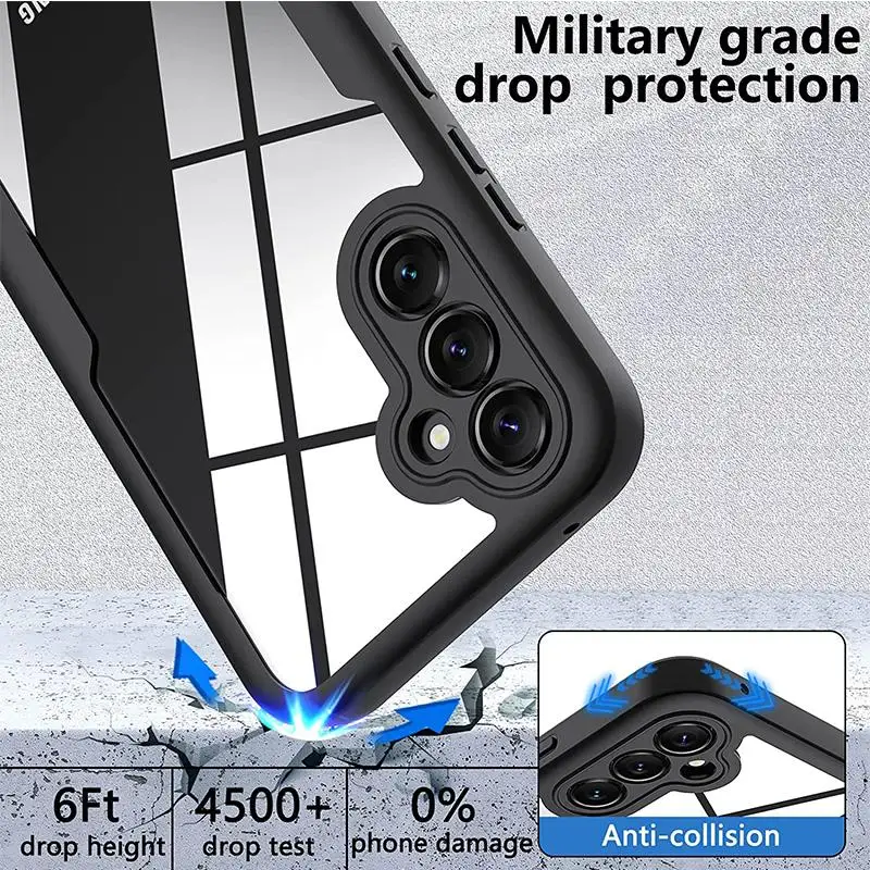 360 Full Body Transparent Case with Built-In Screen Protector