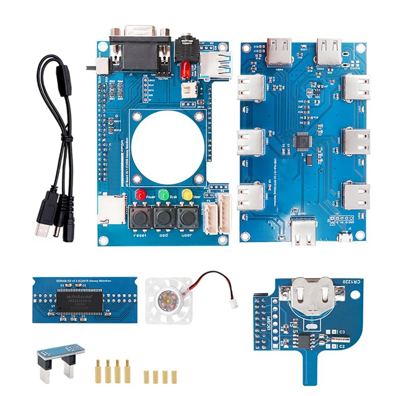 

Blue Motherboard Kit PCB Motherboard Kit +USB Hub V2.1 Accessories For Mister FPGA 32MB For Terasic DE10-Nano Mister FPGA