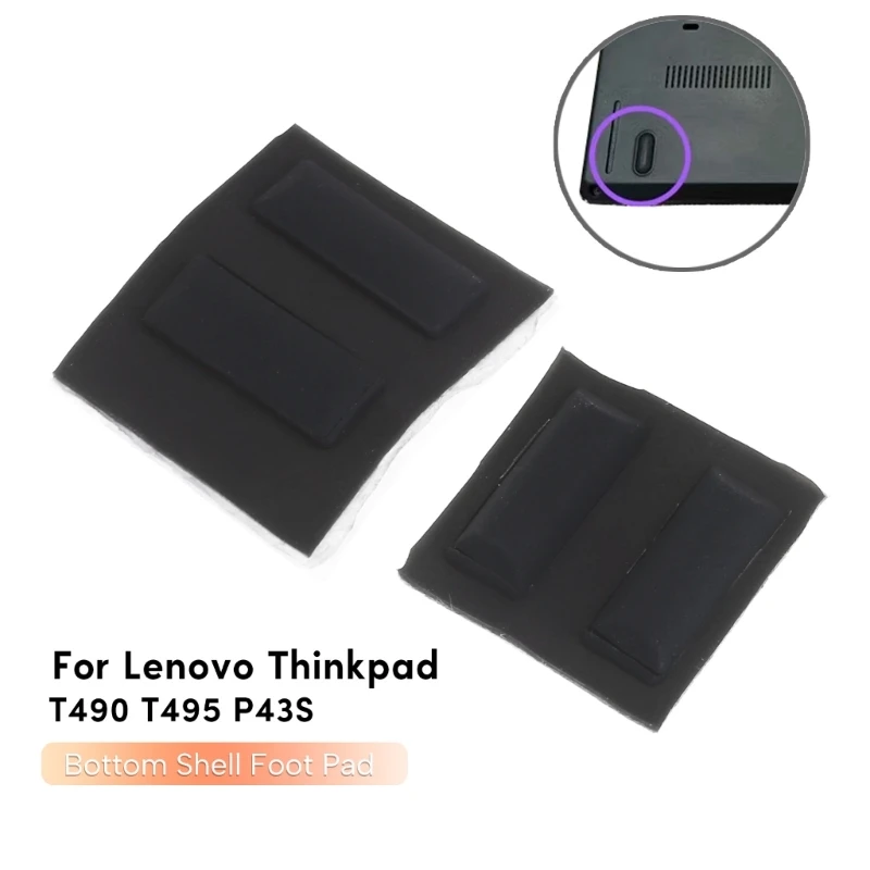 

4Pcs/set Bottom Rubber Feet Foot Cover Laptop Feet Bottom Case Replacement for Thinkpad T490 P43S T14 T495 Laptop