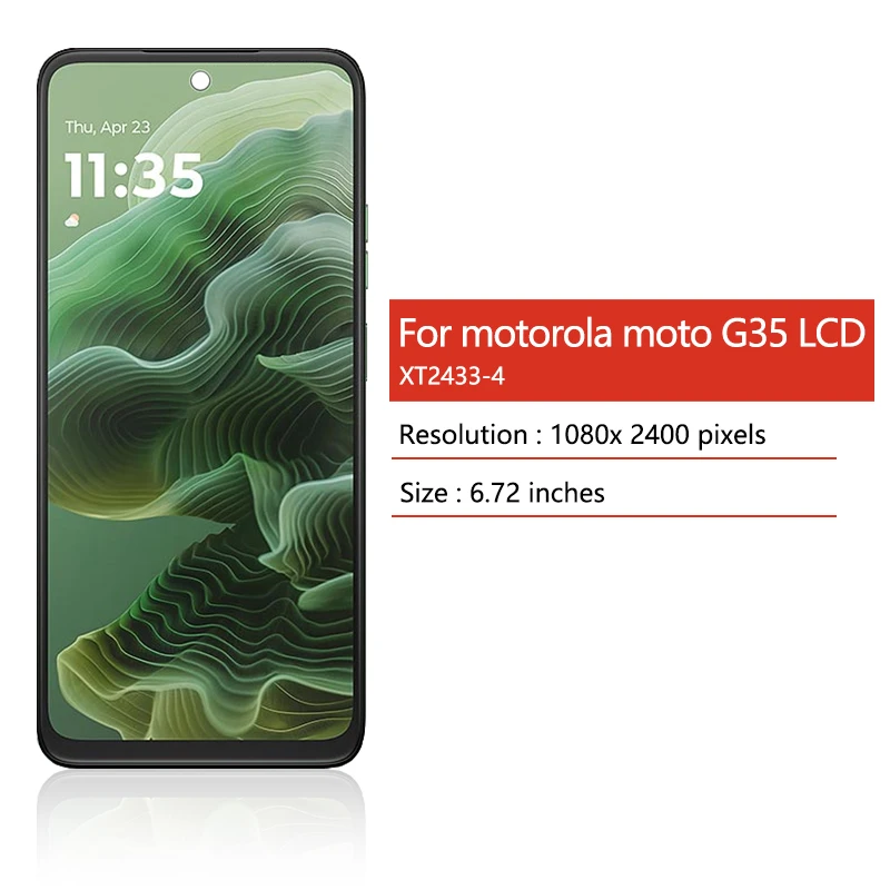 Écran LCD + Vitre Tactile Pour Motorola Moto G35 5G - Noir - Neuf Original