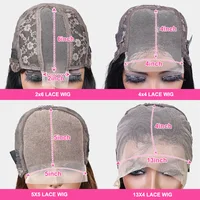 13X4 chocolat brun droite Bob perruque 4X4 soyeux droite HD dentelle frontale perruque naturel délié pré plumé cheveux humains 100% 16 pouces 6