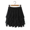 YENKYE New 2025 Women Lace Trim Layered Fairy A-line Skirt For Beach Party Club Streetwear Elastic High Waist Summer Skirts 1