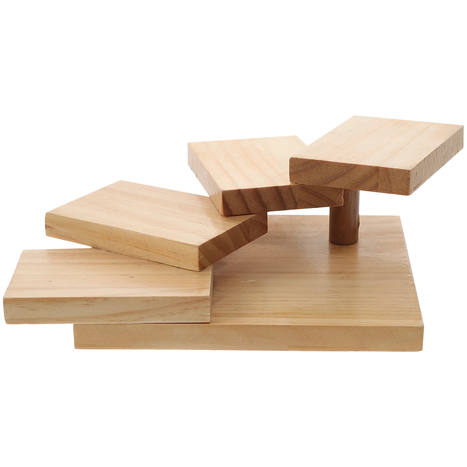 Rotating Step Stair Wooden Sushi Tray Large Capacity Japanese Restaurant Home Decor Bowls Plates Trays Sashimi Platter Wooden 5