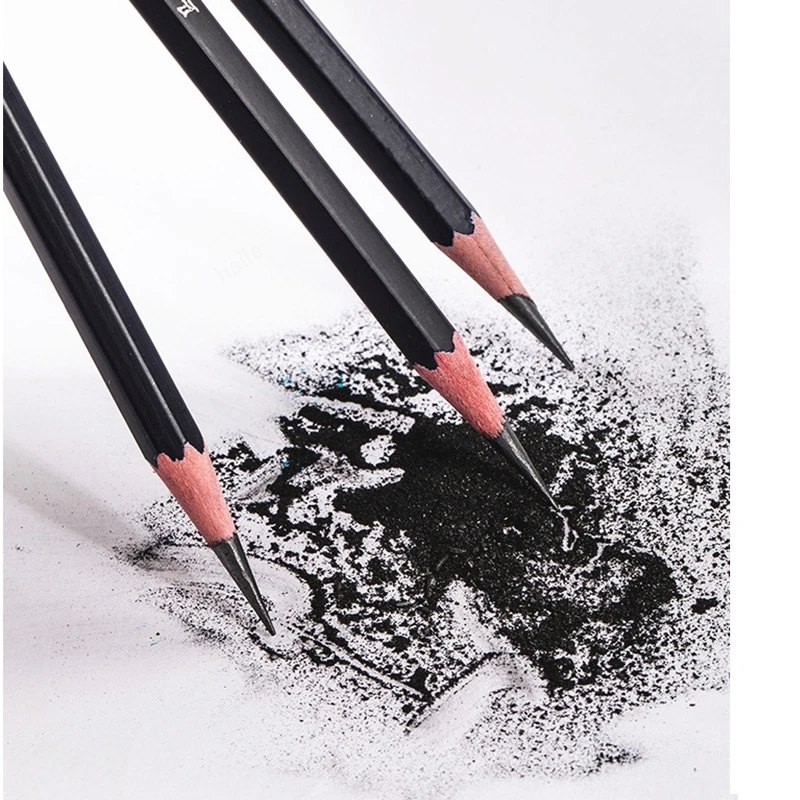Students Pencils HB 2H 4H 6H 1B 12B10B 8B 7B 6B 5B 4B 3B 2B Drawing Ultra  Fine Line Marker Ink Black Sketch Art Marker Pencil - AliExpress