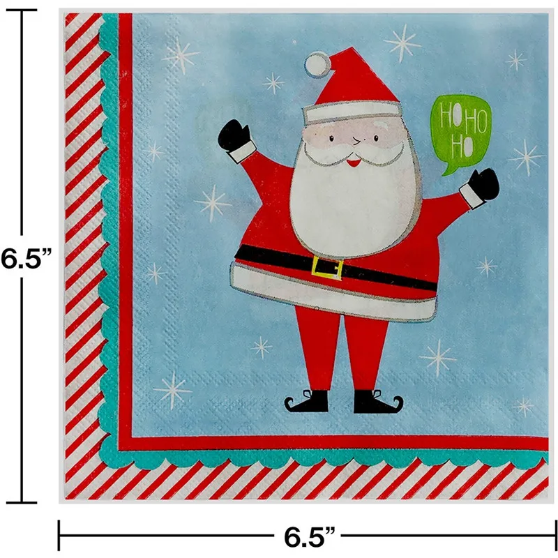 Christmas Snowman Theme Paper Napkins Xmas New Year Party Tableware Home Decoration 20pcs/pack