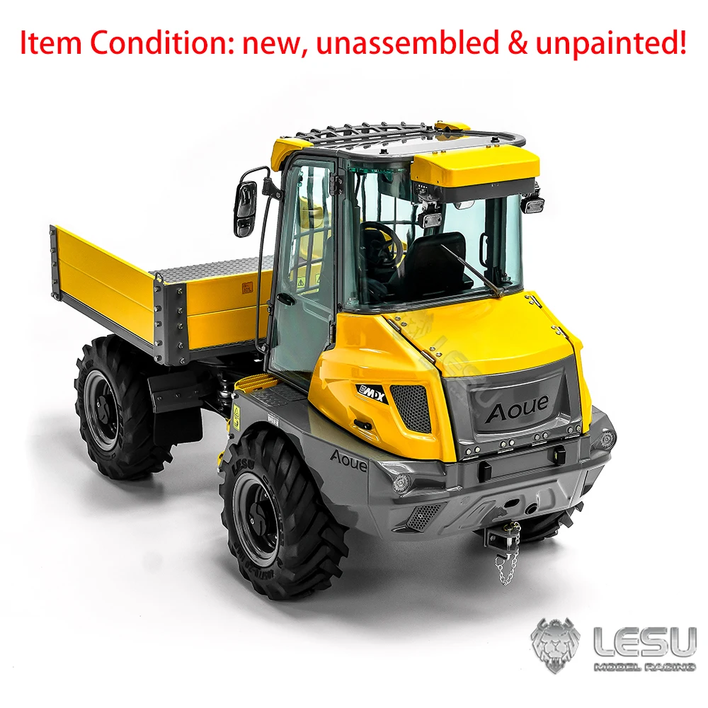 LESU Metal 1/14 KIT RC Hydraulic Dumper Truck 6MDX-B Remote Control Wheel Type Tipper Dump Unassembled Unpainted Model TH23010 2