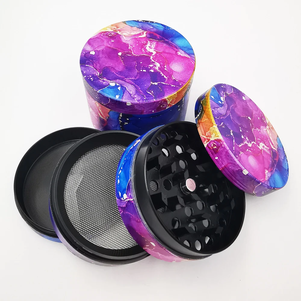 2" Metal Grinder Herb 50MM for Smoke Herb 4 Layer Spice Grinder Accessories Design Cigar Zinc Alloy Pattern Smoke Accessory herb grinder