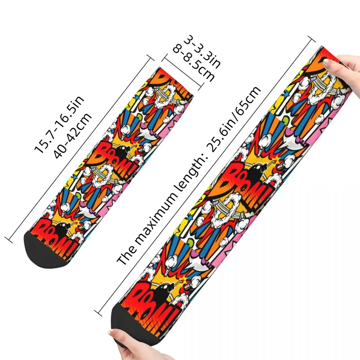 Autumn Winter Hip-hop Superhero Comic Pop Art Quote Basketball Socks