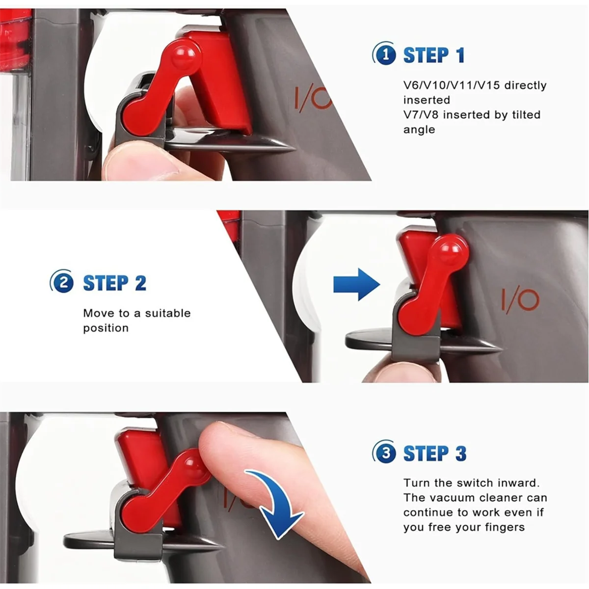 

Аксессуары для пылесоса V7 V8 V10 V11 V15, пусковой замок, бесконтактная щетка для защиты от царапин и пыли