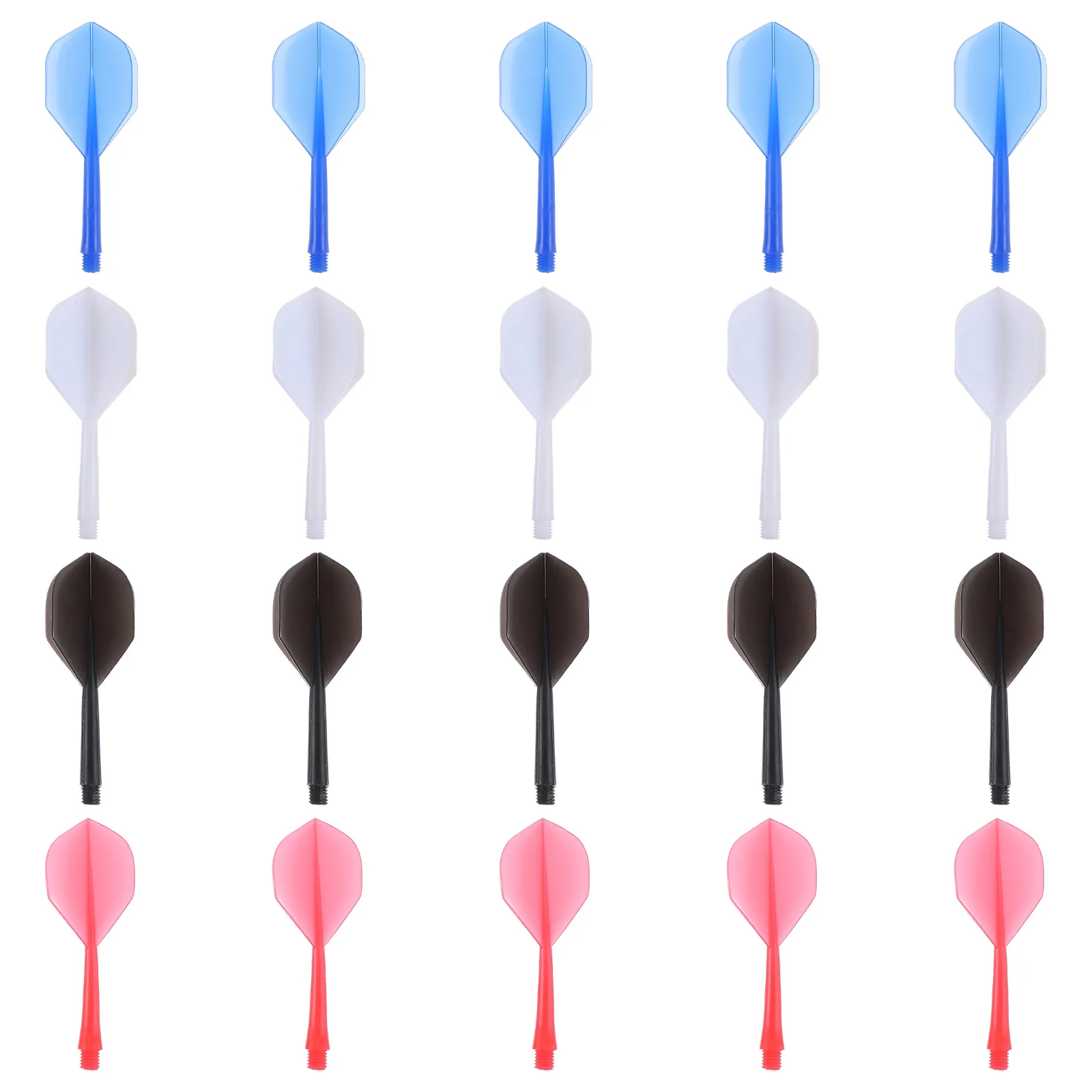 

20pcs Dart Tail Flights Plastic Dart Flight Stem Replacement Wear-resistant Smooth Flying Dart Flights Thread Tails Supplies