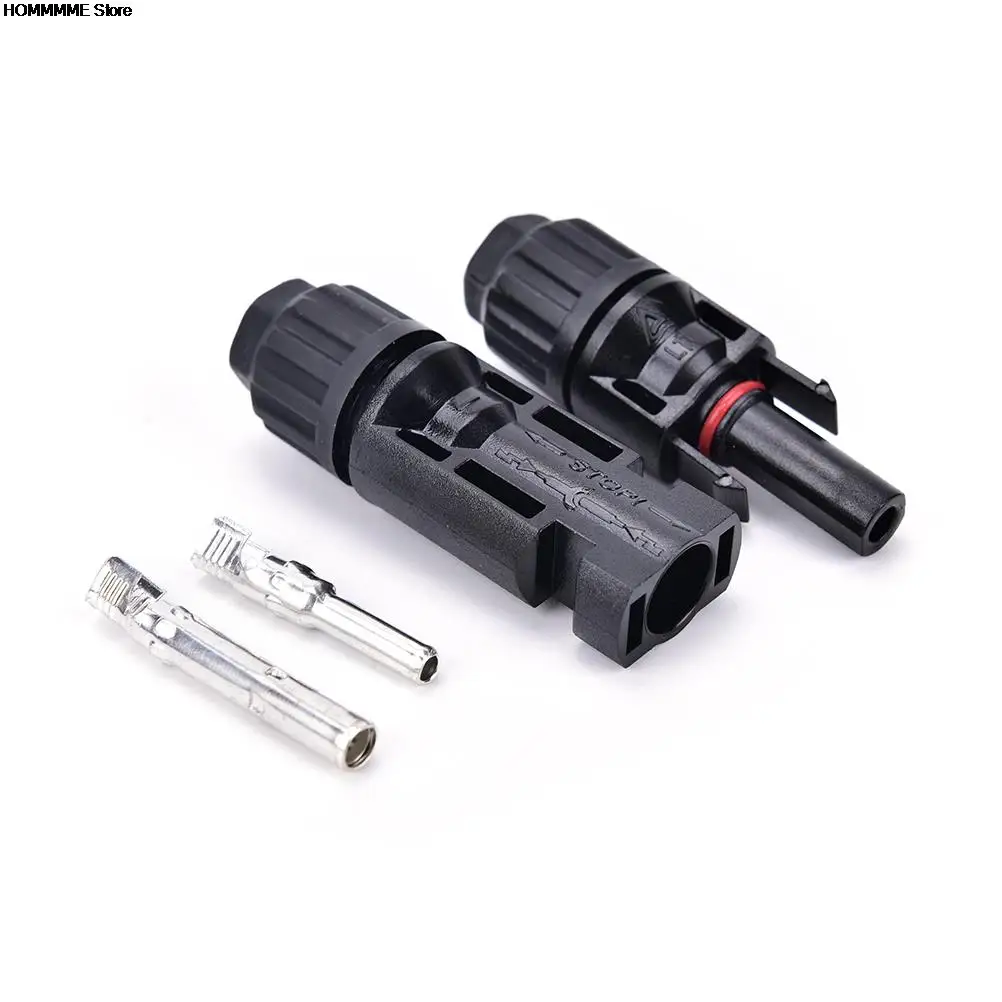 

1PC Connector Male And Female Solar Panel Connector 30A 1000V For PV Cable Solar Panel Connect Black